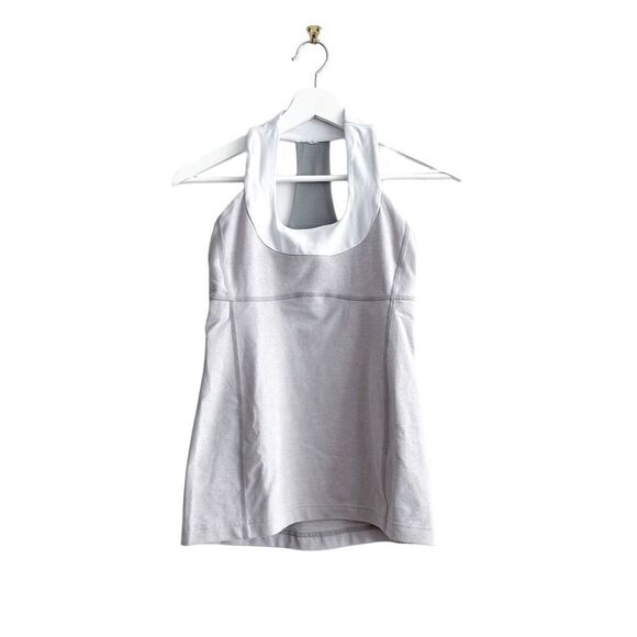 Lululemon Women's Scoop Halter Neck Tank Top Gray Size 6 - Picture 1 of 5